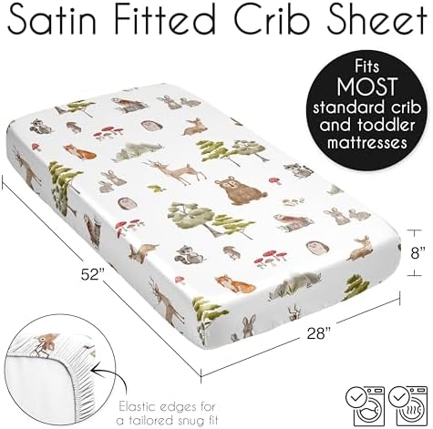 Sweet Jojo Designs Woodland Forest Animals Crib Sheet