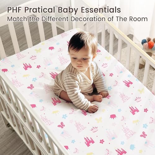PHF 2 Pack Crib Sheets with 9in Deep Pocket