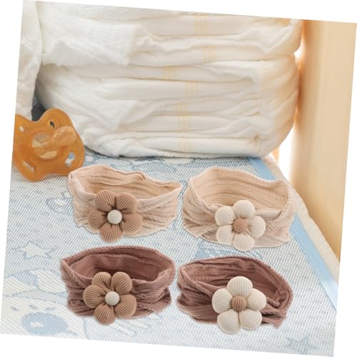 SUPVOX 4Pcs Floral Headbands for Newborns
