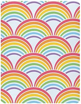 KICPOAY Fitted Crib Sheets Rainbow Stretchy Playard Sheets for Baby Toddler