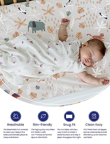 TotAha Ultra Soft Crib Sheets 2 Pack with TotCare Fabric