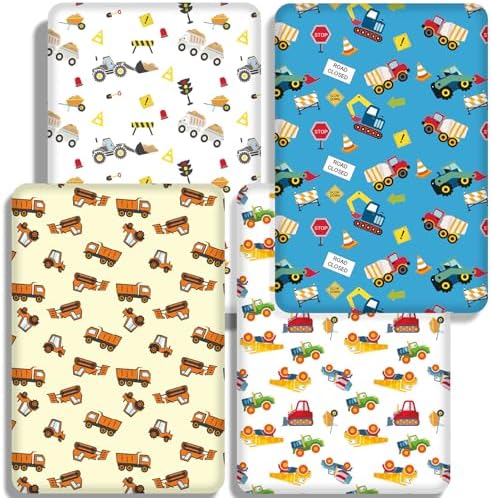 DengFengLai 4-Piece Crib Sheets Set with Novel Patterns