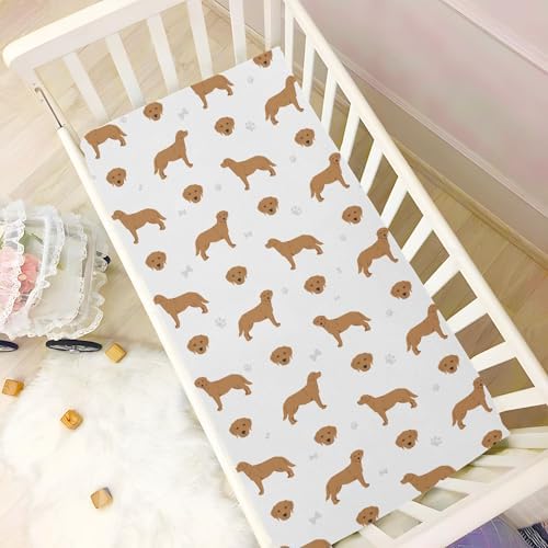 KICPOAY Labrador Retriever Crib Sheet 52x28in