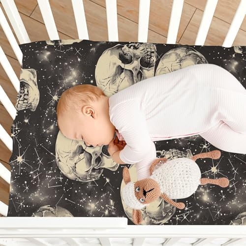 Qilmy Skeletons Crib Sheet for Baby Bed