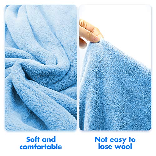 ROMASA Toddler Hooded Bath Towel - 275 x 55 Blue Shark Shape