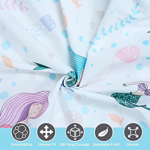 Cloele Mermaids Crib Sheet for Girls 1 Pack