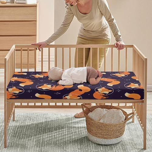 Winpema Red Fox Crib Sheet 28x52x8