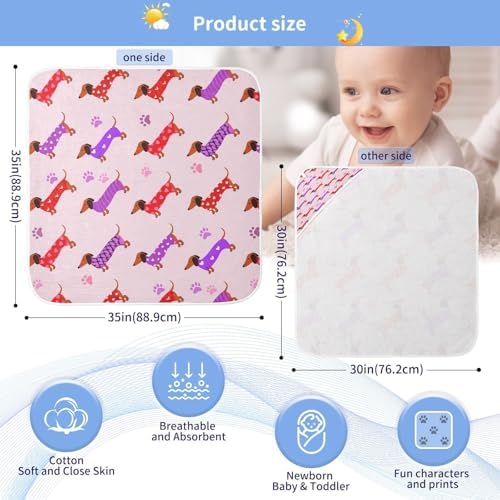 BOESI Doodle Dachshund Baby Bath Towel 35x35in