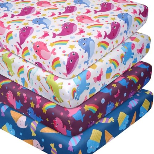Ice Cream Unicorn Crib Sheet Set 4 Pack 1