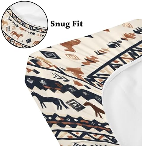 Native American Horse Crib Sheet - 28x52