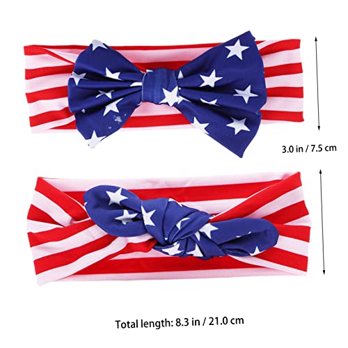 3Pcs Flag Rabbit Ear Headbands for Newborns Kids