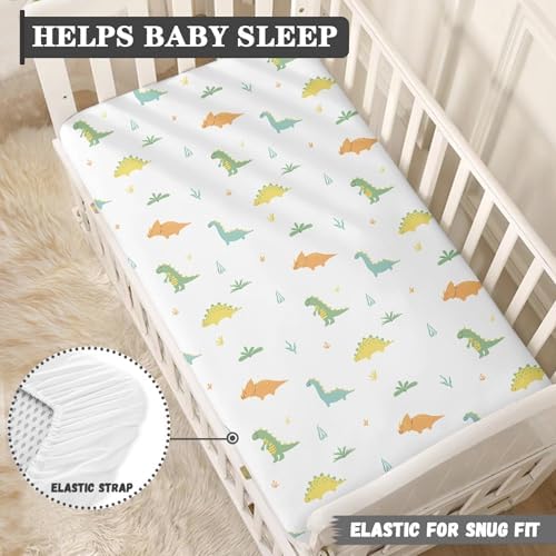 Dinosaur Fitted Crib Sheet for Boys Girls