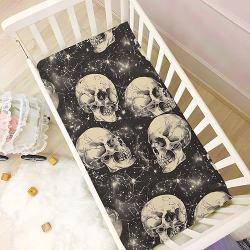 Qilmy Skeletons Crib Sheet for Baby Bed