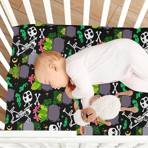 Qilmy Halloween Fitted Crib Sheet for Baby Soft Breathable