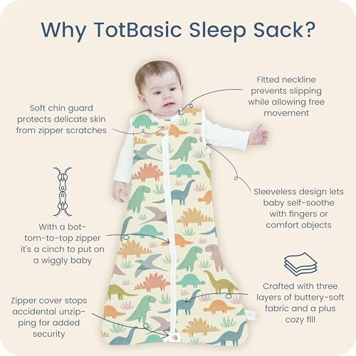TOTBASIC Baby Sleep Sack 0-6 Months 2-Pack