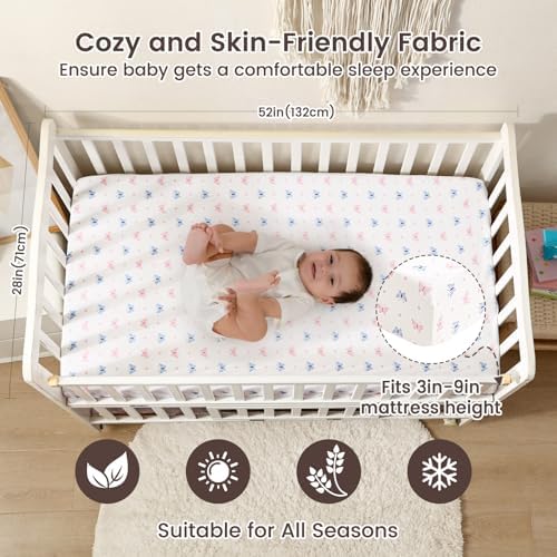 Davids Kids 3 Pack Crib Sheets Ultra Soft Breathable