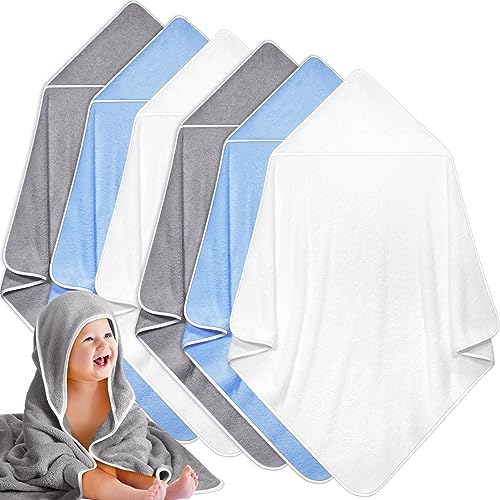 Chumia 6 Pack Baby Hooded Towels for Newborns and Toddlers