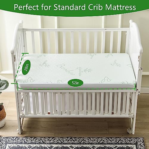 GOONIK Waterproof Crib Mattress Protector with Deep Pocket