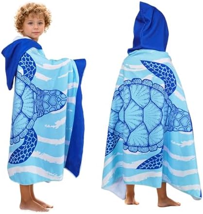 Sea Turtle Kids Hooded Towel 30 x 50 Soft Microfiber