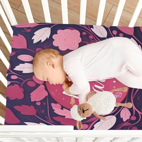 Wajiw Crib Sheets Soft Breathable Fitted 28x52In