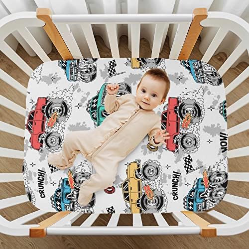 Litebear Monster Trucks Crib Sheet - Fitted Boys Girls