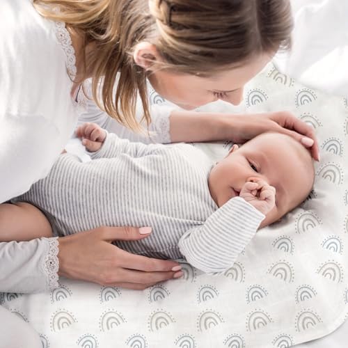 LYRICHOM Muslin Burp Cloths 6 Pack for Newborn
