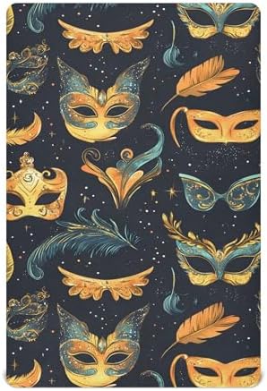 Qilmy Mardi Gras Crib Sheet for Baby Soft and Breathable