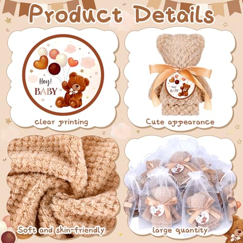 24 Baby Shower Favor Set with Bear Towels