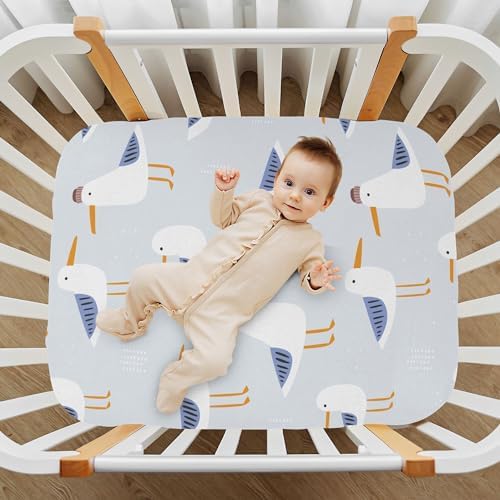 Qilmy Seagulls Crib Sheet - Soft Breathable for Baby