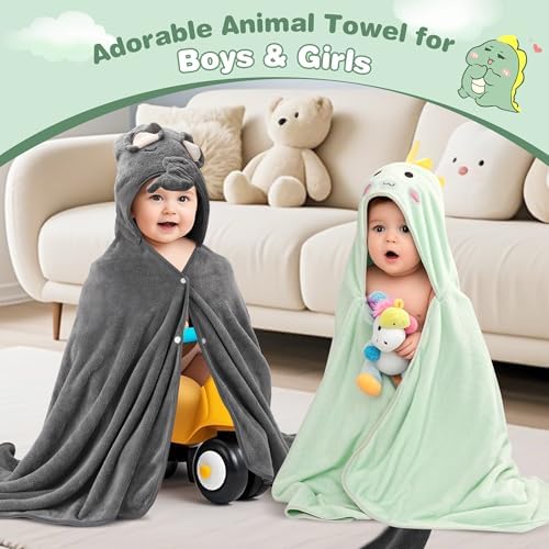 PINNORY Hooded Baby Towels 2 Pack Extra Large 28x55