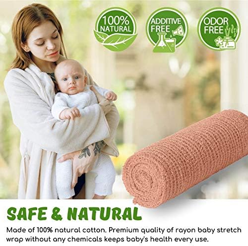 Sunmig Newborn Baby Stretch Wrap - Peach