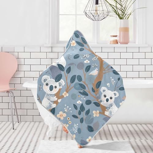 PaChyLuu Naughty Koala Baby Hooded Towel 35x35 Inch