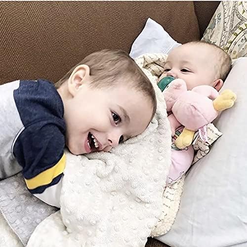 MEG Original Double-Sided Silver Gray Minky Dot Baby Blanket