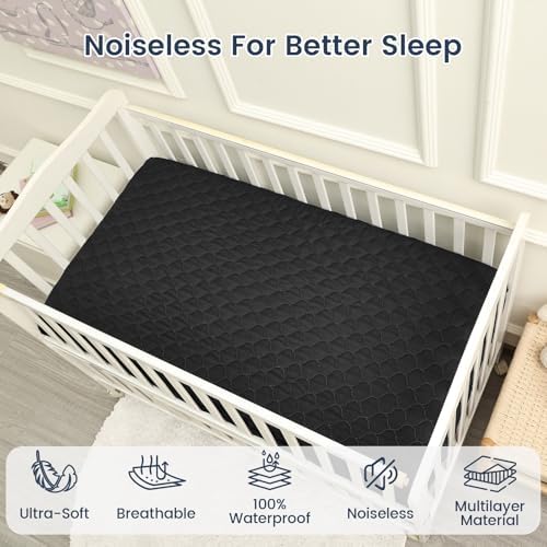 Davids Kids 2 Pack Waterproof Crib Mattress Protector Pad