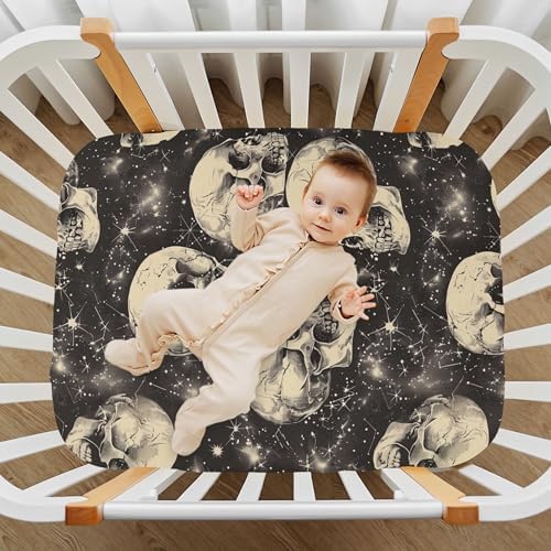 Qilmy Skeletons Crib Sheet for Baby Bed