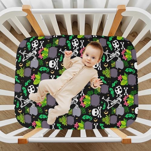 Qilmy Halloween Fitted Crib Sheet for Baby Soft Breathable