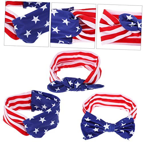 3Pcs Flag Rabbit Ear Headbands for Newborns Kids