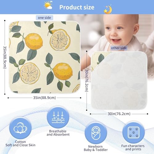 PaChyLuu Fresh Lemon Baby Hooded Towel 30x30 Inch