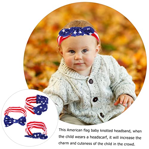 RORPOIR Newborn Photo Headband with American Flag Design