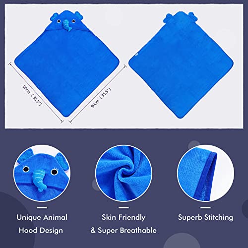 MICHLEY Baby Animal Hooded Towel Soft Cotton 3543x3543 inch
