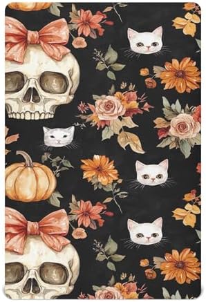 Qilmy Soft Skull Crib Sheet for Baby