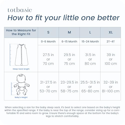 TOTBASIC Baby Sleep Sack 0-6 Months 2-Pack