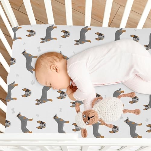 KICPOAY Podengo Medio Fitted Crib Sheets for Baby Toddler
