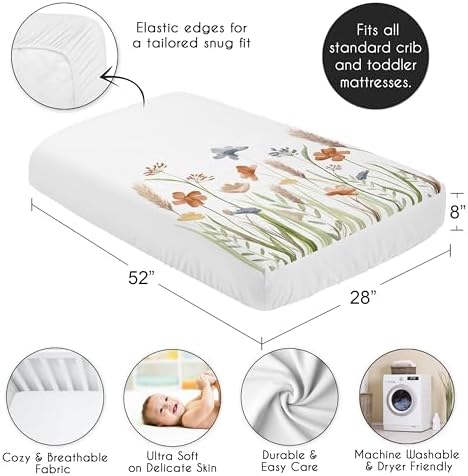 Sweet Jojo Designs Boho Floral Crib Sheet