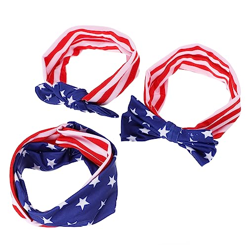 3Pcs Flag Rabbit Ear Headbands for Newborns Kids