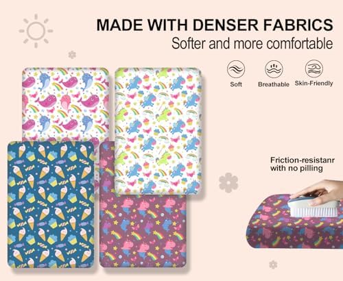 Ice Cream Unicorn Crib Sheet Set 4 Pack 1