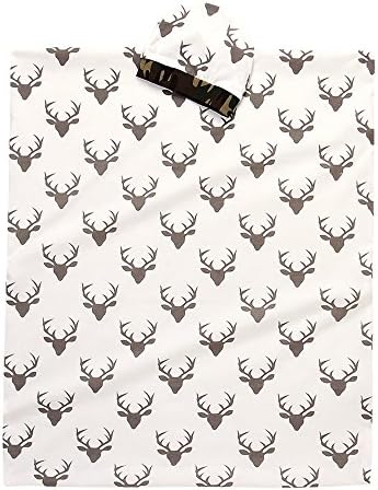 IWOKA Soft Deer Print Swaddle Blanket with Hat