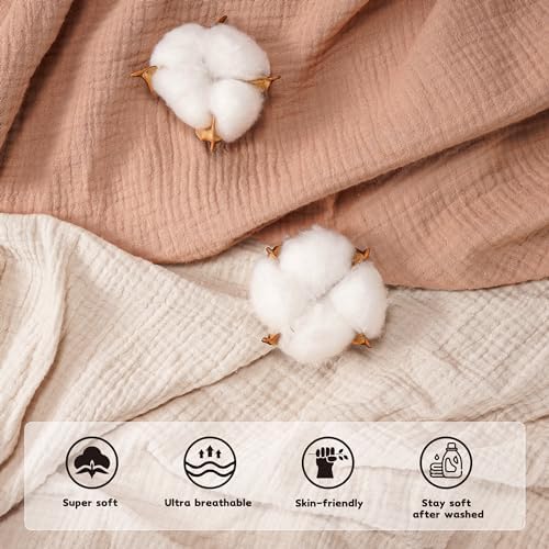 Susurration Muslin Crib Sheets 2Pack 100 Cotton 28x52inch