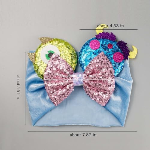 JIAHANG Baby Girl Monster Mouse Ears Turban Headband