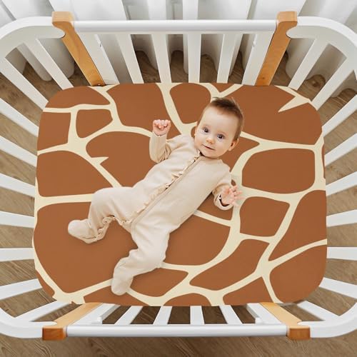 Giraffe Skin Brown Crib Sheets for Baby Toddler